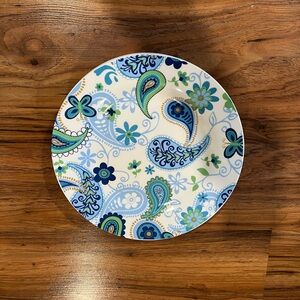 Paisley Patterned Ceramic Plates Set of 4